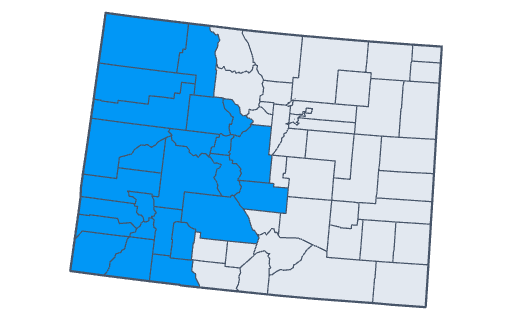 Grand Junction, CO service area map