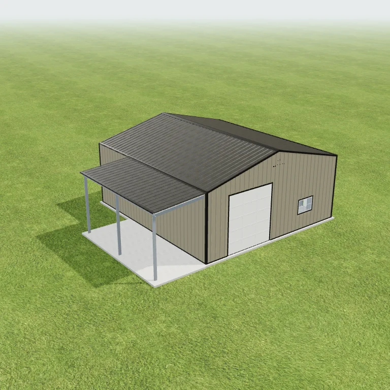 31x34x12.5 Shop Metal Building 3D preview
