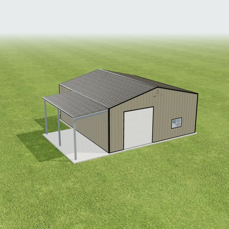 31x34x12.5 Shop Metal Building 3D preview