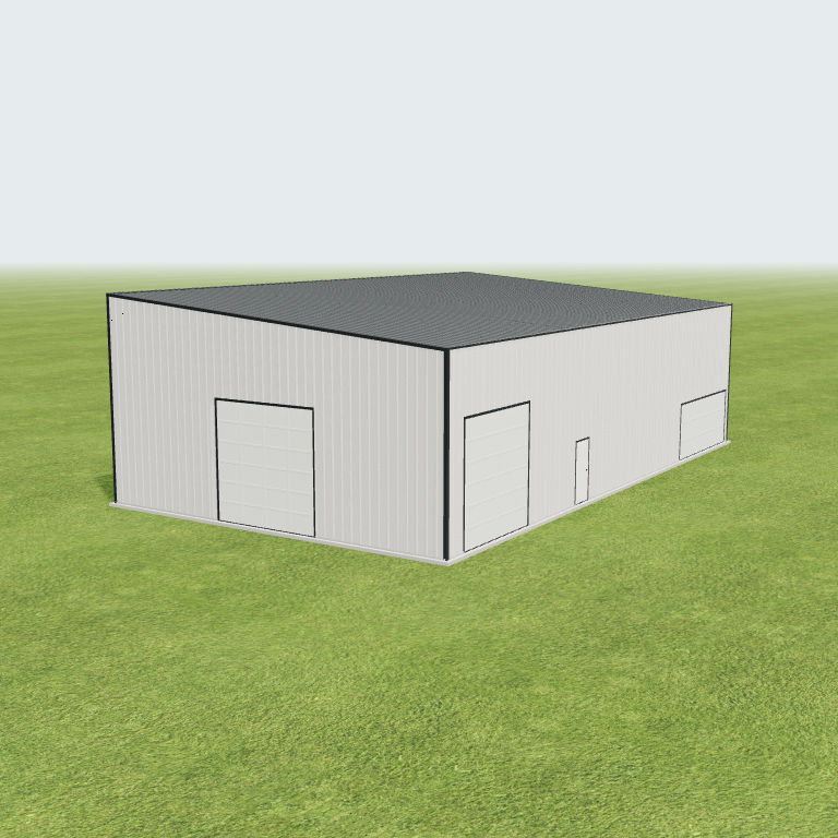 40x70x18 Shop Metal Building 3D preview