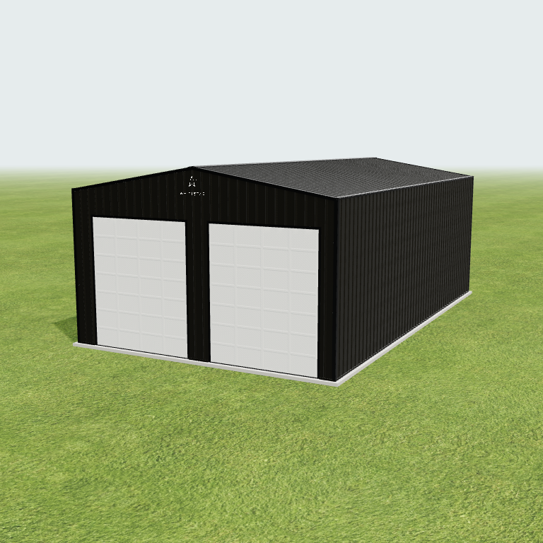 30x49x16.5 Shop Metal Building 3D preview