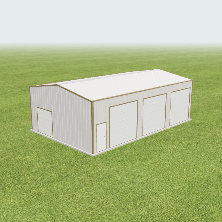 25x40x12 Shop Metal Building 3D preview
