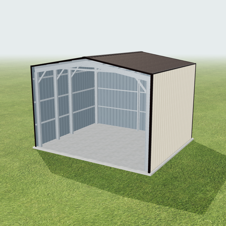 28x24x18 Shop Metal Building 3D preview