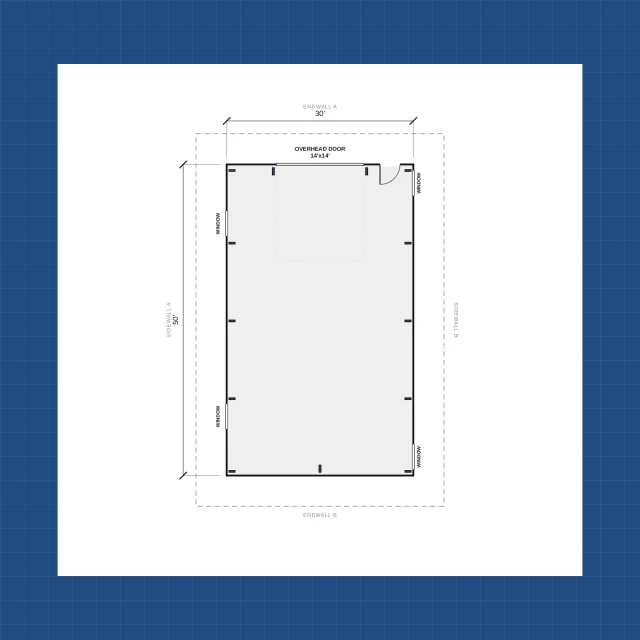 Building floor plan with dimensions