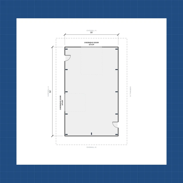 Building floor plan with dimensions