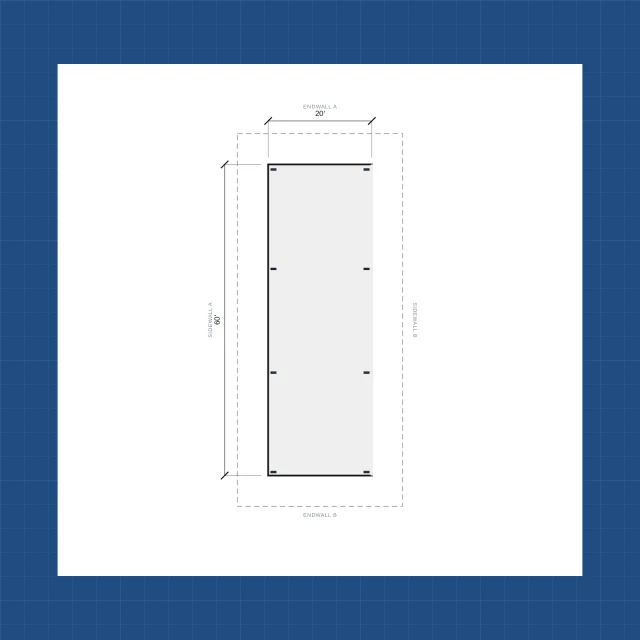 Building floor plan with dimensions