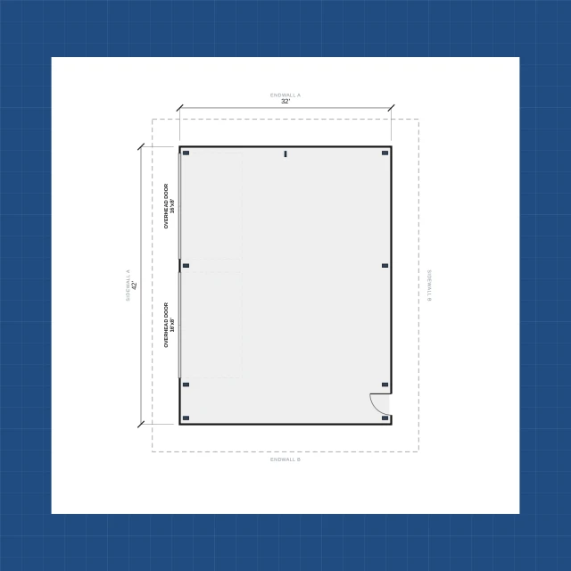 Building floor plan with dimensions