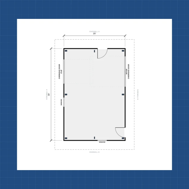 Building floor plan with dimensions