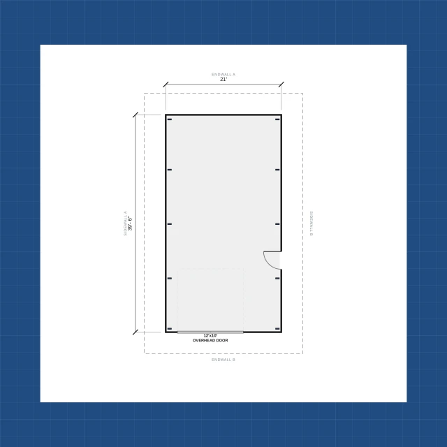 Building floor plan with dimensions