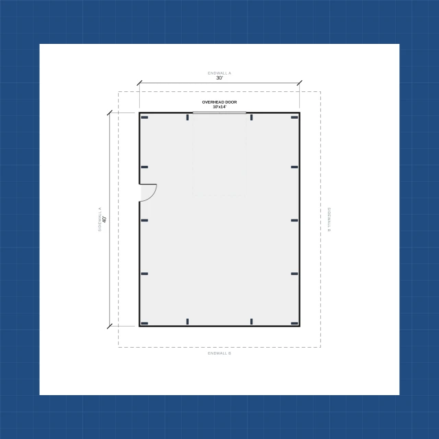 Building floor plan with dimensions