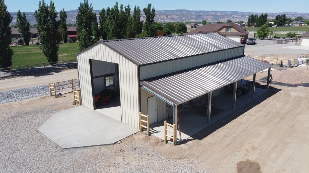 25×50 Equipment Storage Building with Lean-To in Fruita CO