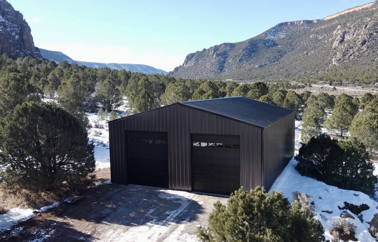 30×50 Steel Garage with 14′ Bays in Unaweep Canyon CO