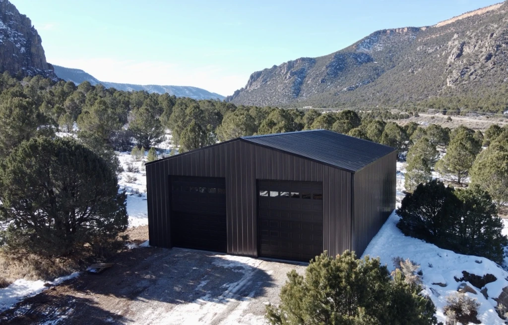 30×50 Steel Garage with 14′ Bays in Unaweep Canyon CO