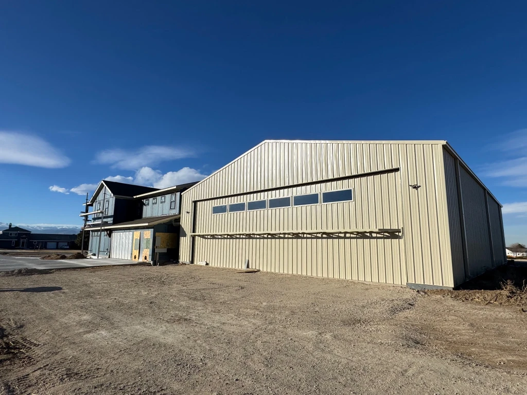 60×80 Aircraft Hangar with Custom Doors in Erie CO