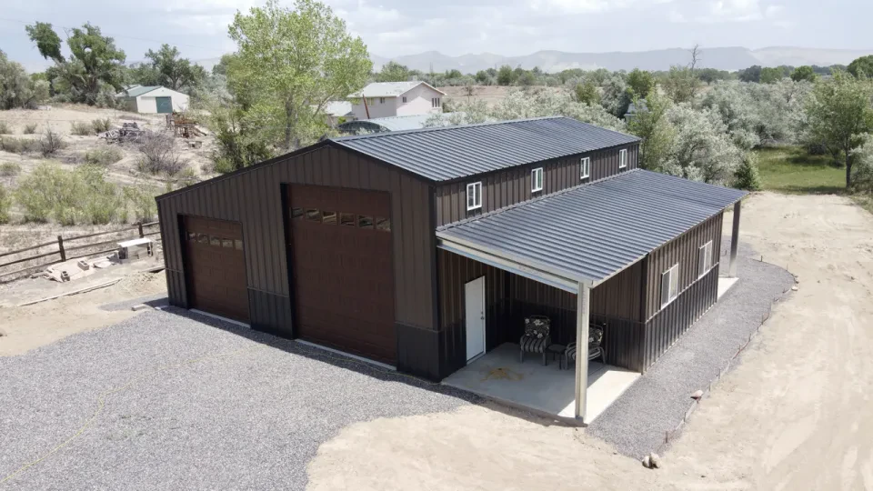 16.17x42x16.5 Shop Metal Building — Completed project photo.