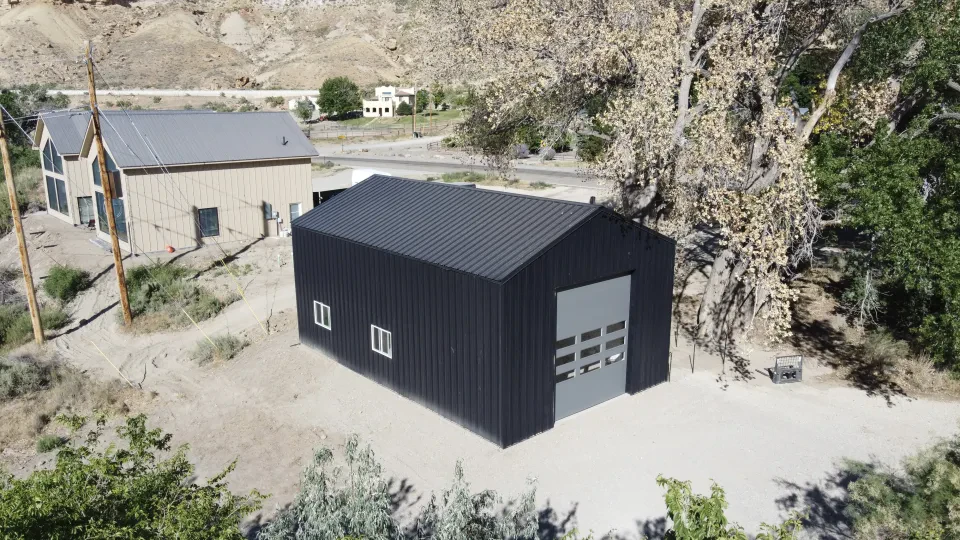 25x40x16 Shop Metal Building — Completed project photo.