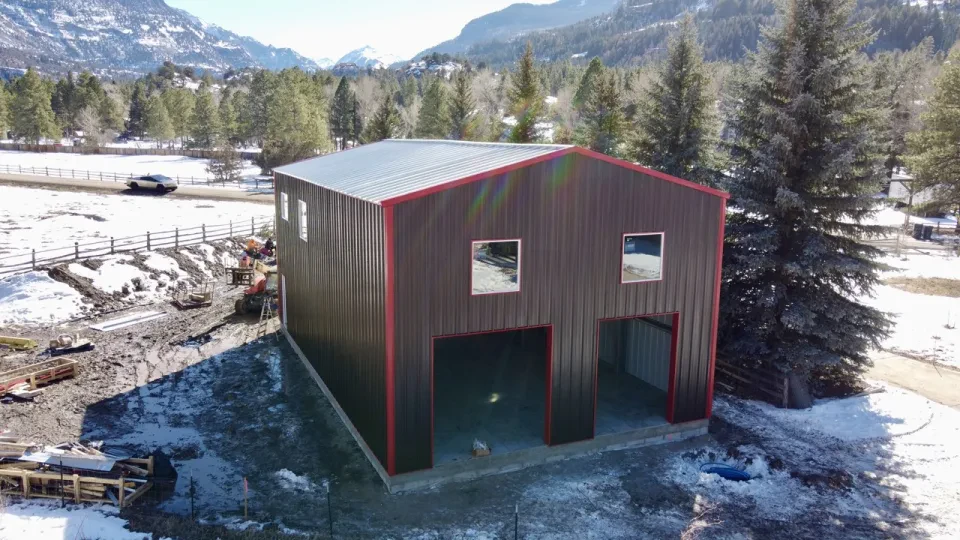 30x50x18 Shop Metal Building — Completed project photo.