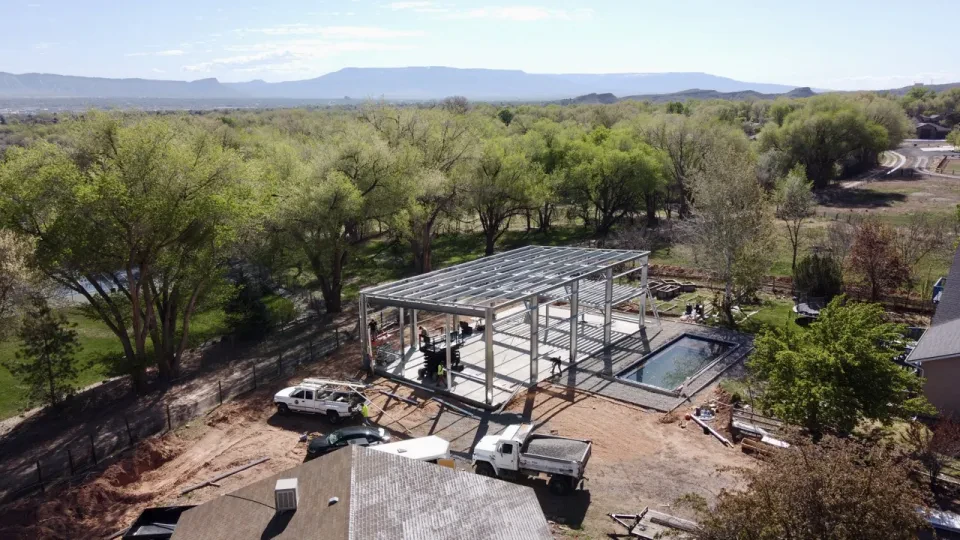 40x70x18 Shop Metal Building — Completed project photo 1