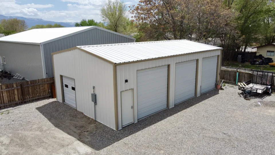 25x40x12 Shop Metal Building — Completed project photo.