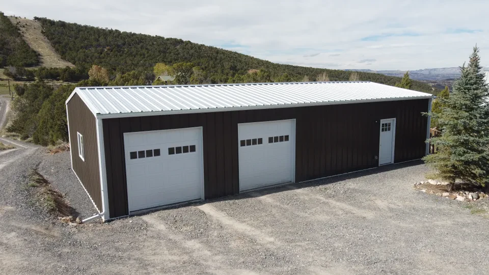 25x50x10 Shop Metal Building — Completed project photo