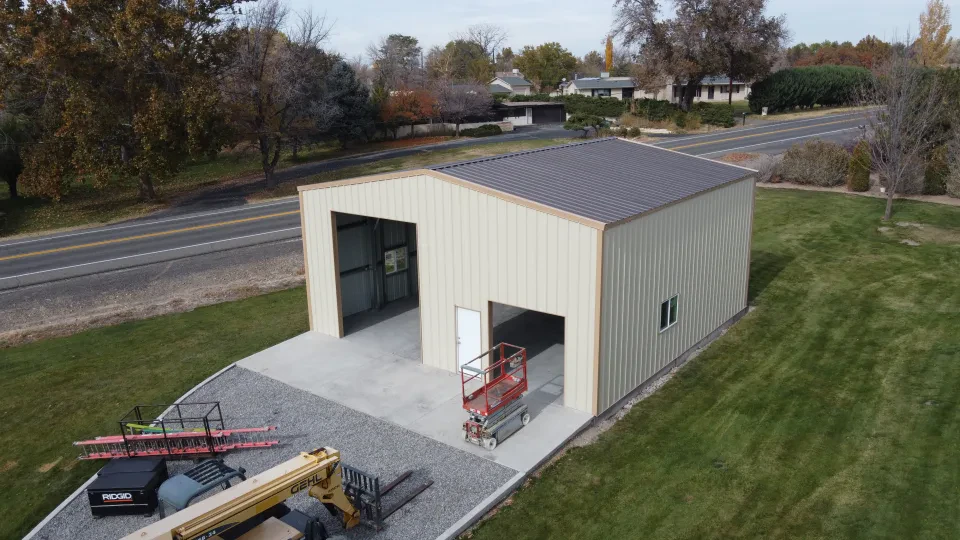 36x36x16 Shop Metal Building — Completed project photo 1.