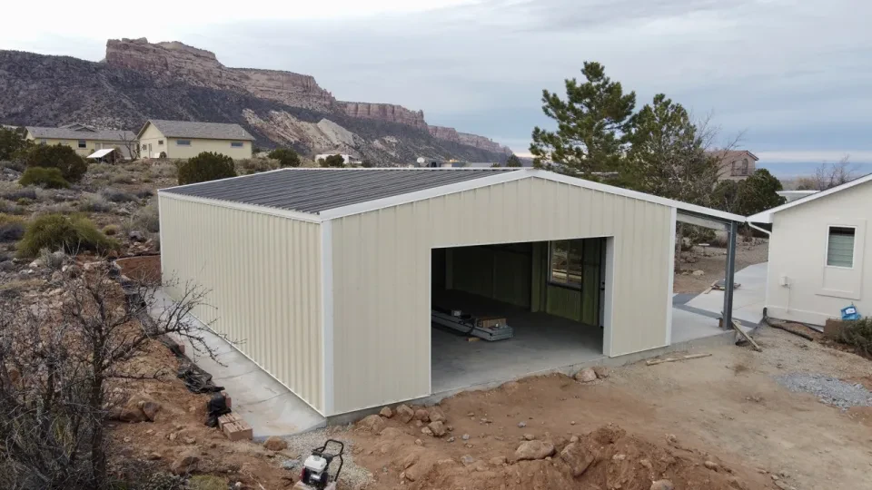 26x40x10 Shop Metal Building — Completed project photo