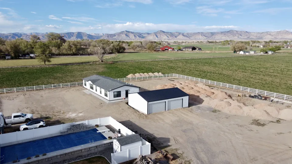 32x42x10 Shop Metal Building — Completed project photo 1.