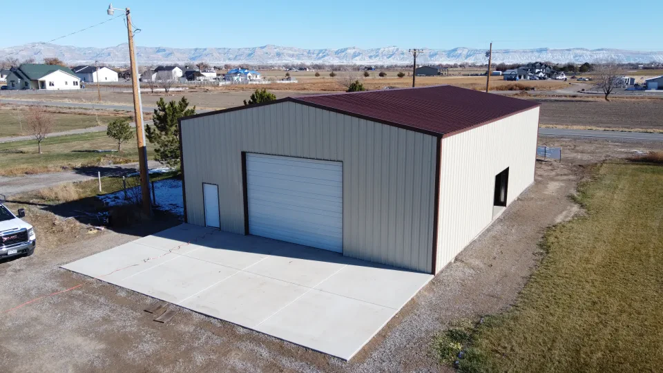 40x60x16 Shop Metal Building — Completed project photo