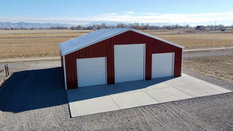 46x40x12 Shop Metal Building — Completed project photo 2.