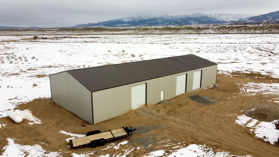50x120x16 Shop Metal Building — Completed project photo