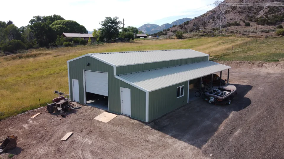 20x60x12 Shop Metal Building — Completed project photo